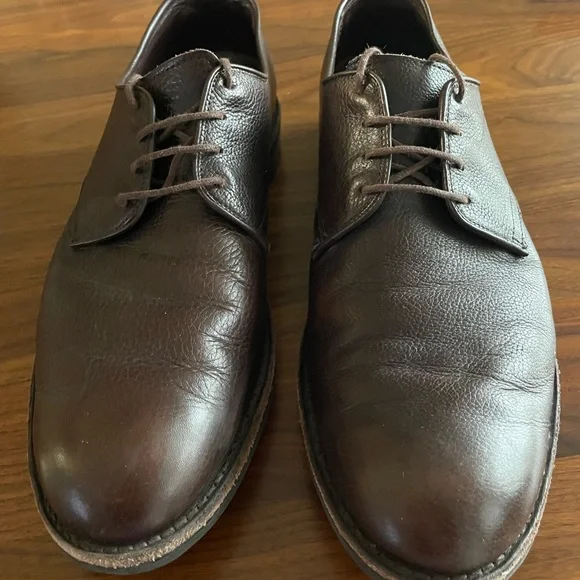 Allen Edmonds Brown Leather Oxford Derby Plain Toe Dress Shoes Size 11.5 D Noah Reserve Plain-toe Derby Dress Shoe | Men main image 4